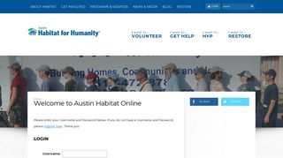 
                            12. User Login - Austin Habitat for Humanity