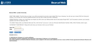 
                            2. User Login - Bearcat Web - Lander University