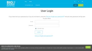 
                            2. User Login | BIG U academy