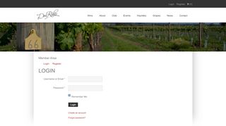 
                            4. User Login - Doce Robles Winery