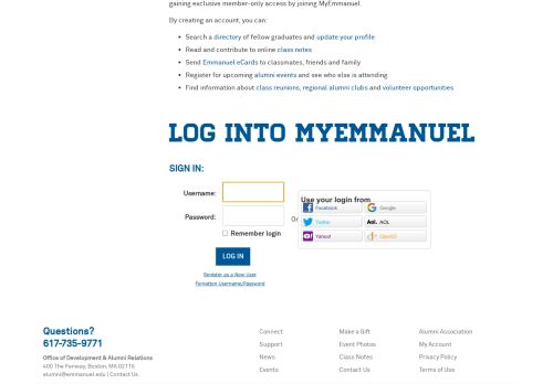 
                            3. User Login - Emmanuel College Boston