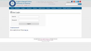 
                            6. User Login - English & Bengali Online Dictionary & Grammar