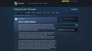 
                            4. User Login Failure :: Friday the 13th: The Game ... - Steam Community