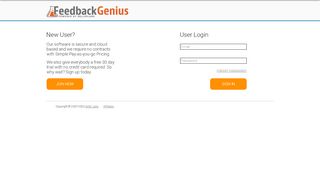 
                            3. User Login - Feedback Genius