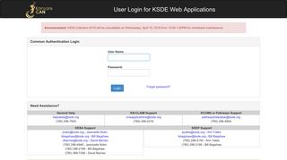 
                            3. User Login for KSDE Web Applications