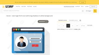 
                            13. User Login Form Icon With Long Shadow On White Background ...