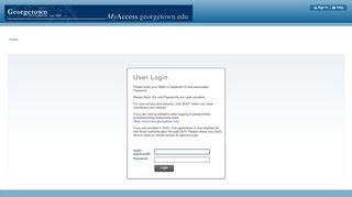 
                            4. User Login - Georgetown University