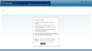 
                            2. User Login - Georgetown University