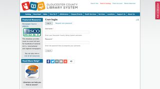 
                            12. User login | Gloucester County Library System