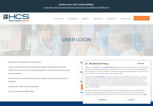 
                            8. User Login - Health Care Software Solutions - HCS