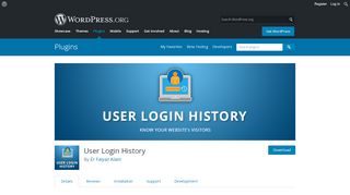 
                            13. User Login History | WordPress.org
