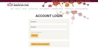 
                            10. User Login In - McMaster Innovation Park