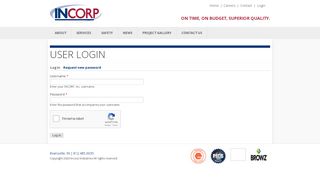 
                            4. User login | INCORP, Inc.