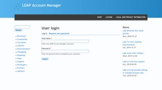 
                            1. User login | LDAP Account Manager