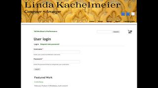 
                            8. User login | Linda Kachelmeier