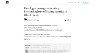 
                            4. User login management using SessionRegistry of Spring security in ...