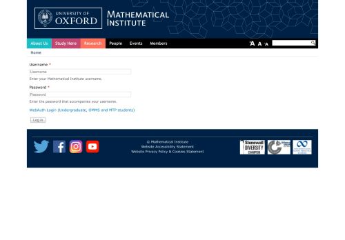 
                            6. User login | Mathematical Institute
