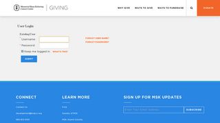 
                            8. User Login - Memorial Sloan Kettering Cancer Center