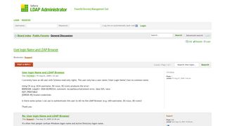 
                            12. User login Name and LDAP Browser : General Discussion - Softerra ...