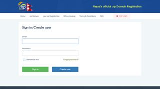 
                            5. User Login - Nepal's official .np Domain Registration