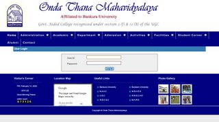 
                            1. User Login : Onda Thana Mahavidyalaya