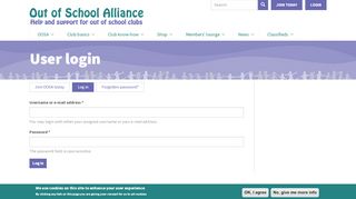 
                            7. User login | Out of School Alliance