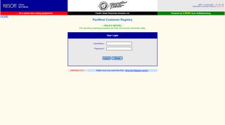 
                            6. User login - Pacific West Perennial Growers Ltd