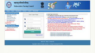 
                            7. User Login Page - Maharashtra Nursing Council,Mumbai