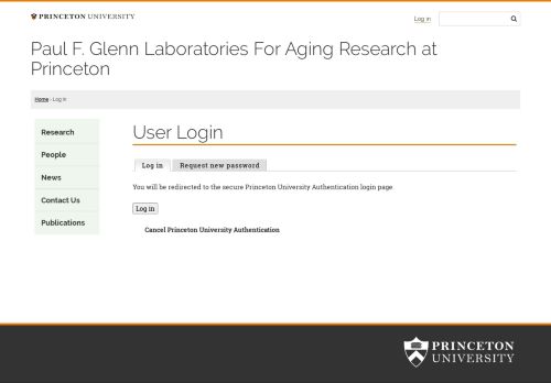 
                            7. User Login | Paul F. Glenn Laboratories For Aging Research at ...