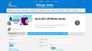 
                            5. User Login | Post Jobs | Advertise Jobs in Ethiopia - Ezega