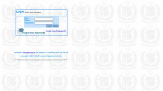 
                            2. User Login - Public Procurement Regulatory Authority