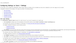 
                            7. User Login Settings - SonicWall