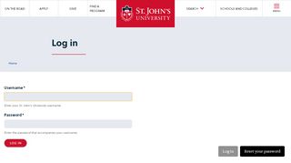 
                            8. User login - St. John's University