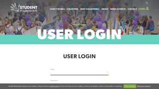 
                            3. User Login | StudentVolunteer.ie
