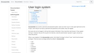 
                            7. User login system - Docassemble