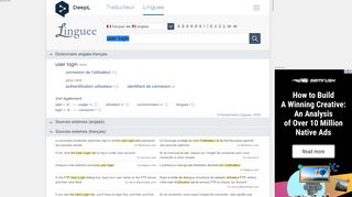 
                            3. user login - Traduction française – Linguee