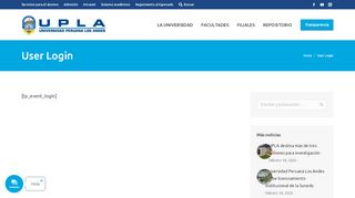 
                            3. User Login – Universidad Peruana Los Andes – UPLA