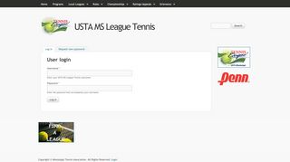 
                            12. User login | USTA MS League Tennis