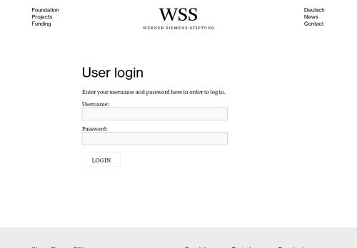 
                            7. User login - Werner Siemens-Stiftung