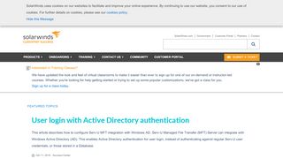 
                            4. User login with Active Directory authentication - SolarWinds ...