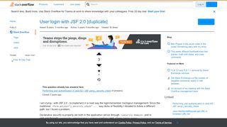 
                            11. User login with JSF 2.0 - Stack Overflow