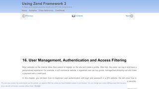 
                            2. User Management, Authentication and Access Filtering – Using Zend ...