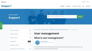 
                            8. User management | Success Center | Netigate