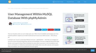 
                            7. User Management Within MySQL Database With phpMyAdmin | WHSR