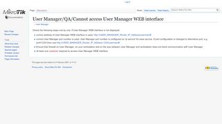 
                            2. User Manager/QA/Cannot access User Manager WEB interface ...