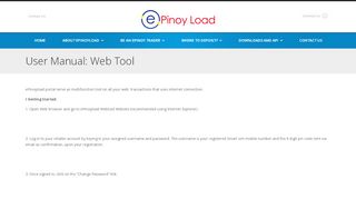 
                            1. User Manual: Web Tool | ePinoyload.com