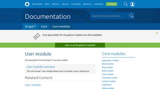 
                            4. User module | Drupal 7 guide on Drupal.org
