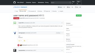 
                            4. user name and password · Issue #913 · BlackArch/blackarch · GitHub
