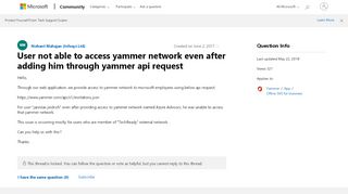 
                            4. User not able to access yammer network even after adding him ...