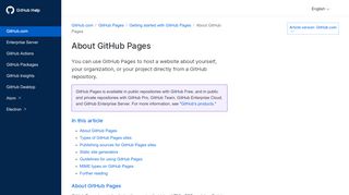 
                            6. User, Organization, and Project Pages - GitHub Help
